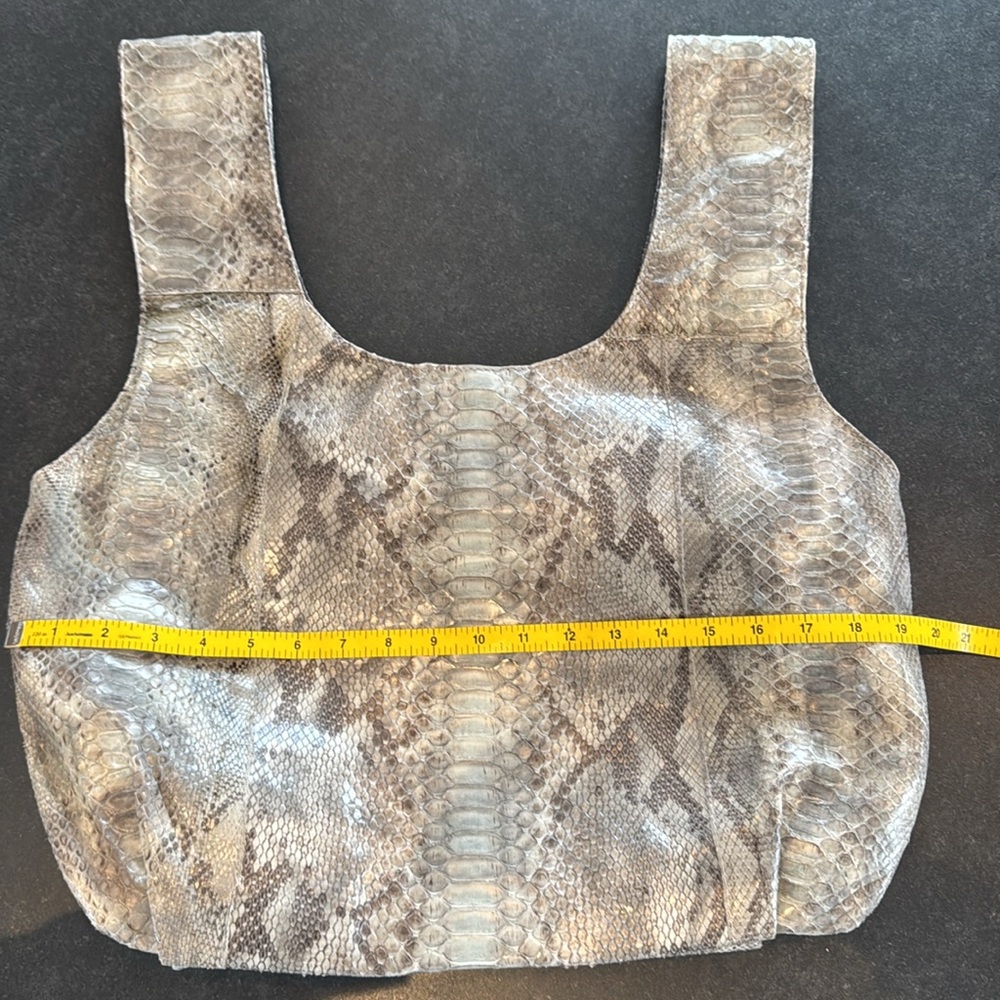 New Reversible Real Python Tote Bag Made In Italy - image 7